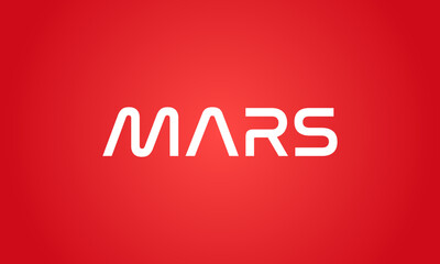 Vector Mars lettering illustration. Modern red planet wallpaper. Universe print for hoodie, t-shirt. Retro font futuristic slogan. Astronomy design background. Galaxy word sign © SD Danver