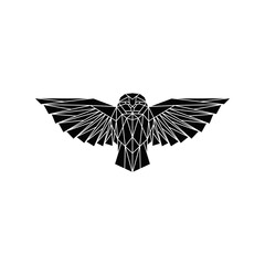 Owl logo. owl geometric Logo Vector illustration