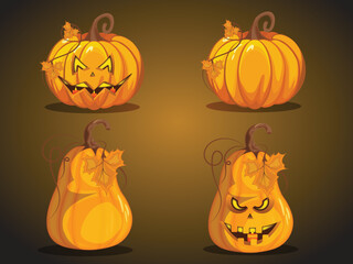 halloween pumpkin set