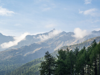 mountains in Kurzras in South Tyrol