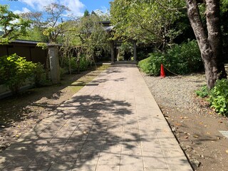 立石寺本坊前の景色