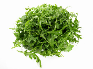 Fresh Rocket Salad - Isolated on white Background