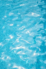 Abstract of Water Surface in Swimming Pool. Top view and copy space for summer vacation.
