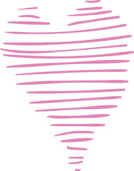 Cute colorful heart. Valentine's day symbol. 