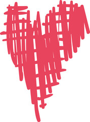 Cute colorful heart. Valentine's day symbol. 