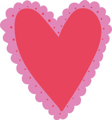 Cute colorful heart. Valentine's day symbol. 