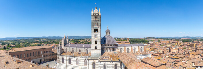 Duomo di Santa Maria Assunta, à Sienne, Italie - obrazy, fototapety, plakaty