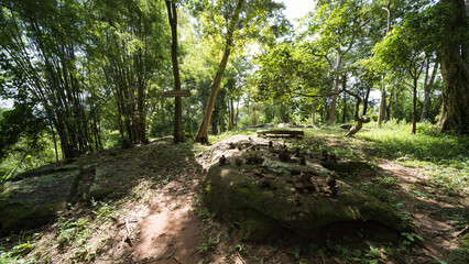 Wat Phrathat Phu Phek, the temple is near Sakon Nakhon in northeast Thailand isaan.