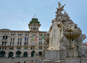 Fototapeta na wymiar Statue in the city center of Trieste, Italy