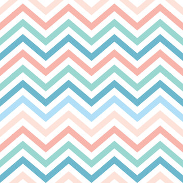 Seamless zig zag chevron pattern for fabric. Abstract background.