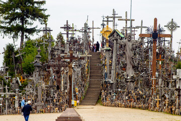SIAULIAI, LITHUANIA. Hill of Crosses is a unique monument of history and religious folk art and the...