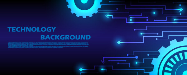 Gear wheel, technology, high-tech, future, modern, networking circuit board EP.4