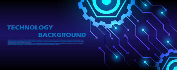 Gear wheel, technology, high-tech, future, modern, networking circuit board EP.10