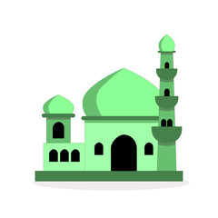 Art illustration icon logo moslem culture religion symbol of building mosque