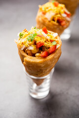 Kutchi Cone Chaat is a popular party appetizer snack from India