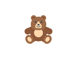 Teddy bear vector isolated icon. Emoji illustration. Teddy bear vector emoticon
