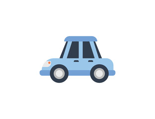 Blue car vector isolated emoji icon. Car emoticon