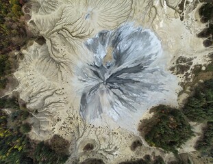 Mud Volcanos unbelievable Landscape Satellite View