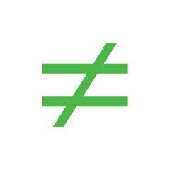 not equal symbol vector illustration isolated on white background.