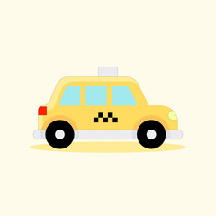  Art illustration icon flat cartoon logo transportation design symbol concept car of taxi