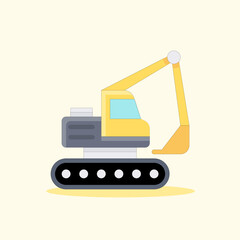 Art illustration icon logo flat cartoon transportation design symbol concept of heavy equipment