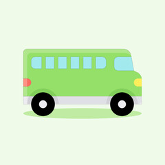 Art illustration icon logo flat cartoon transportation design symbol concept car of bus