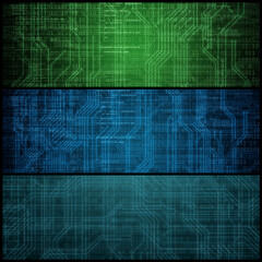 Concept of Hacker Attack, Virus Infected Software, Dark Web and Cyber Security. Abstract Digital Background With Elements of Binary Code and Computer Programs.