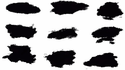 Big set of Black grunge stroke brush , banner, label, for your design, vector.