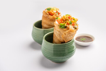 Kutchi Cone Chaat is a popular party appetizer snack from India