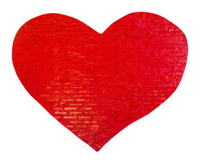 wall red heart isolated and save as to PNG file