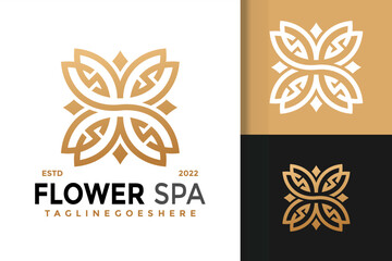 S Letter Elegant Flower Spa Logo Design, brand identity logos vector, modern logo, Logo Designs Vector Illustration Template