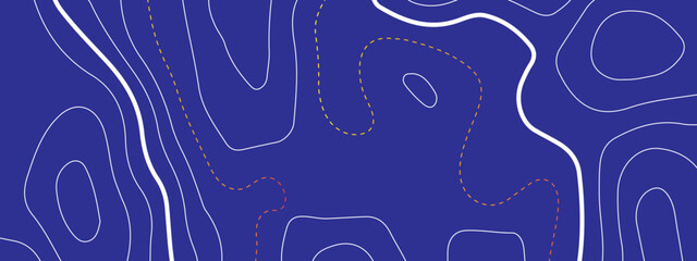 The stylized colorful wavy abstract topographic map contour, lines Pattern background. Topographic map and landscape terrain texture grid. Wavy banner and color geometric form. Vector illustration.