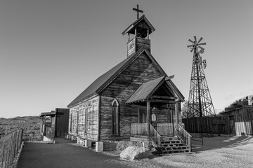 Old Wooden Chapel in Goldfield Arizona