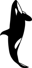 Simple orca silhouette, png. file