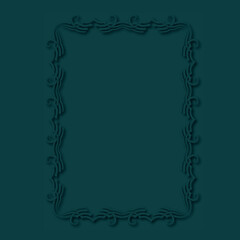 Frame, in the style of an ornament, Vector illustration eps 10, Art.