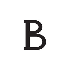 Letter b icon logo vector