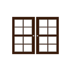 House window vector illustration, vectorized flat design.