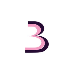 Letter b icon logo vector
