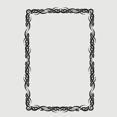 Frame, in the style of an ornament, Vector illustration eps 10, Art.