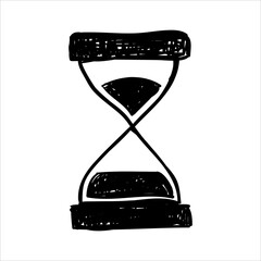 art illustration hand draw vector symbol icon of hourglass