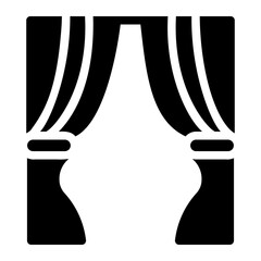 curtains glyph icon