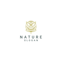 Nature logo desing icon vector