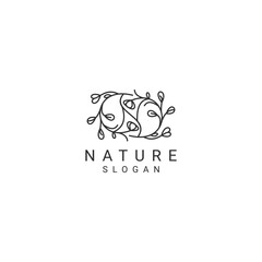 Nature logo desing icon vector