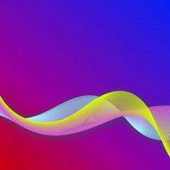Abstract wave background with beautiful line art