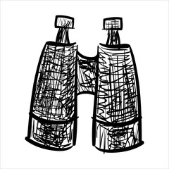 art illustration hand draw vector symbol icon of binoculars