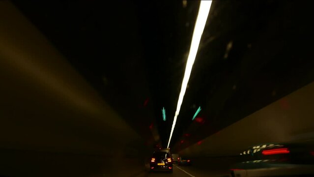 Motorway Highway Road England Blackwall Tunnel Time lapse