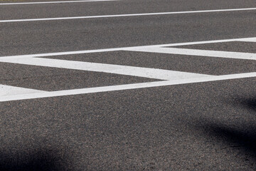 Fototapeta premium Paved highway with white road markings