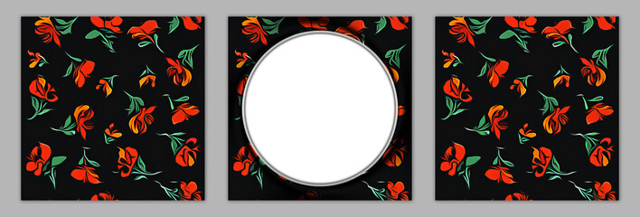 Fototapeta premium Textile and wallpaper patterns. A printable digital illustration work. Floral Print designs.