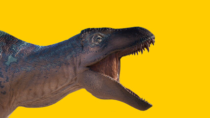 acrocanthosaurus isolated on blank background