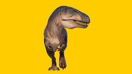 acrocanthosaurus isolated on blank background
